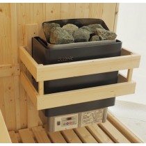 Proteção de aquecedor de sauna em madeira