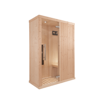 SAUNA DE INFRAVERMELHOS PARA 1 PESSOA SA-IR1020 - REVESTIMENTO HEMLOCK - DESIGN B