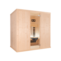 SAUNA DE INFRAVERMELHOS IR2030 - DESIGN C - REVESTIMENTO HEMLOCK