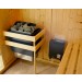 O fogão e o gerador de vapor podem ser instalados em qualquer cabine de sauna graças ao tratamento de impermeabilização incluído