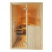 Painel de vidro e madera nas cabines de sauna Oceanic