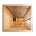 Interior da cabine de sauna Oceanic V2020 em hemlock e vidro