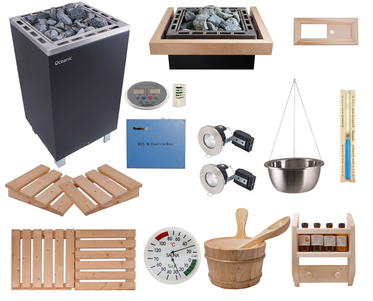 Kit accessori per sauna con stufa Apollo Oceanic - Celebration