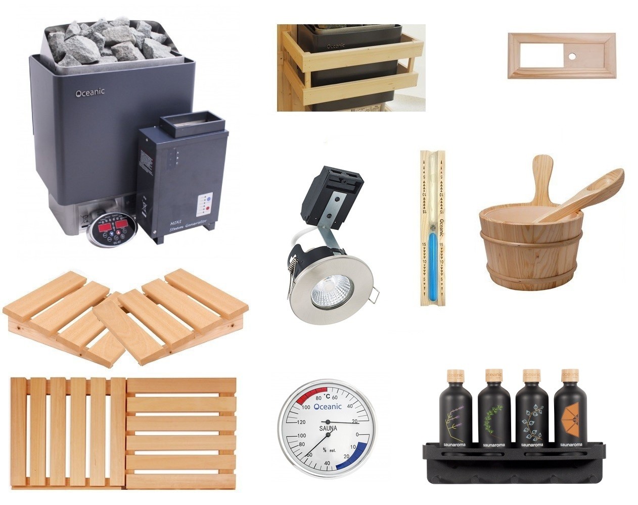 Kit accessori biosauna con stufa Saunarium Oceanic - Deluxe