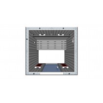 Pianta e layout panche della cabina sauna ad infrarossi Oceanic IR2020