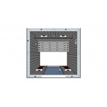 Pianta e layout panche della cabina sauna ad infrarossi Oceanic IR2020