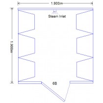 Bagno turco professionale in acrilico da 6 posti - 6C