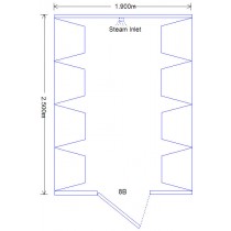 Bagno turco professionale in acrilico da 8 posti - 8C