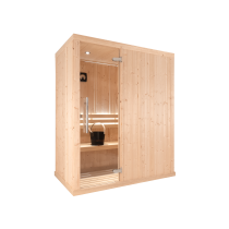 1525 cabina sauna finlandese - rivestimento in cicuta - porta vetro trasparente - modello C