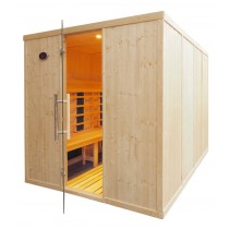 Sauna ad infrarossi professionale da 8 posti - IR4030 con panche parallele