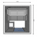Layout della cabina sauna professionale HD3030 per usi intensivi