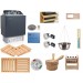 Kit accessori per sauna con stufa Oceanic - Deluxe