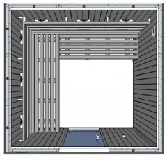 Cabina sauna Oceanic IR3030, per uso professionale, da 5 posti