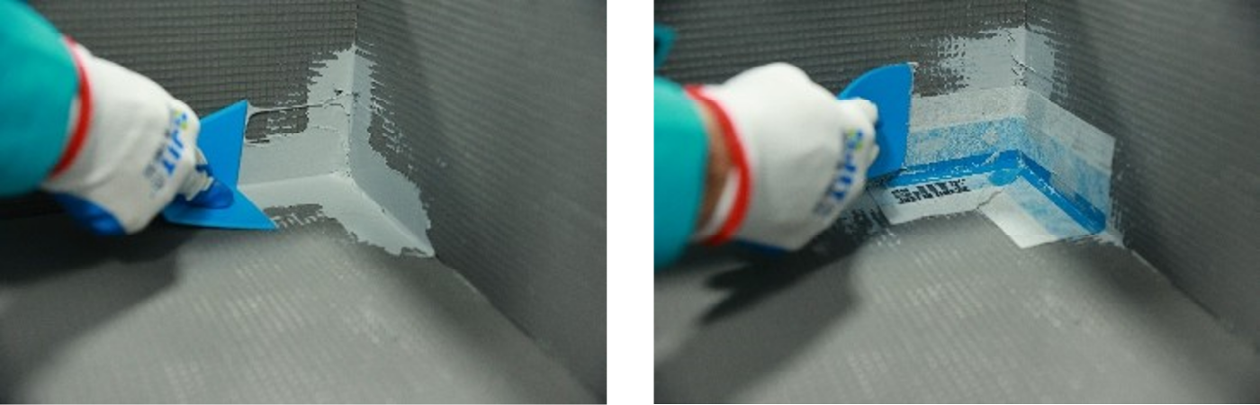 Flat putty knife - application