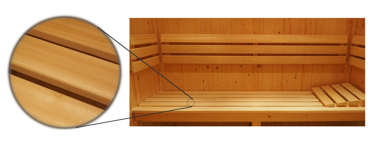 Oceanic Saunas Deluxe Specification sauna interior