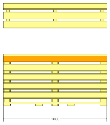 Modular Bench - Front View - Oceanic Saunas