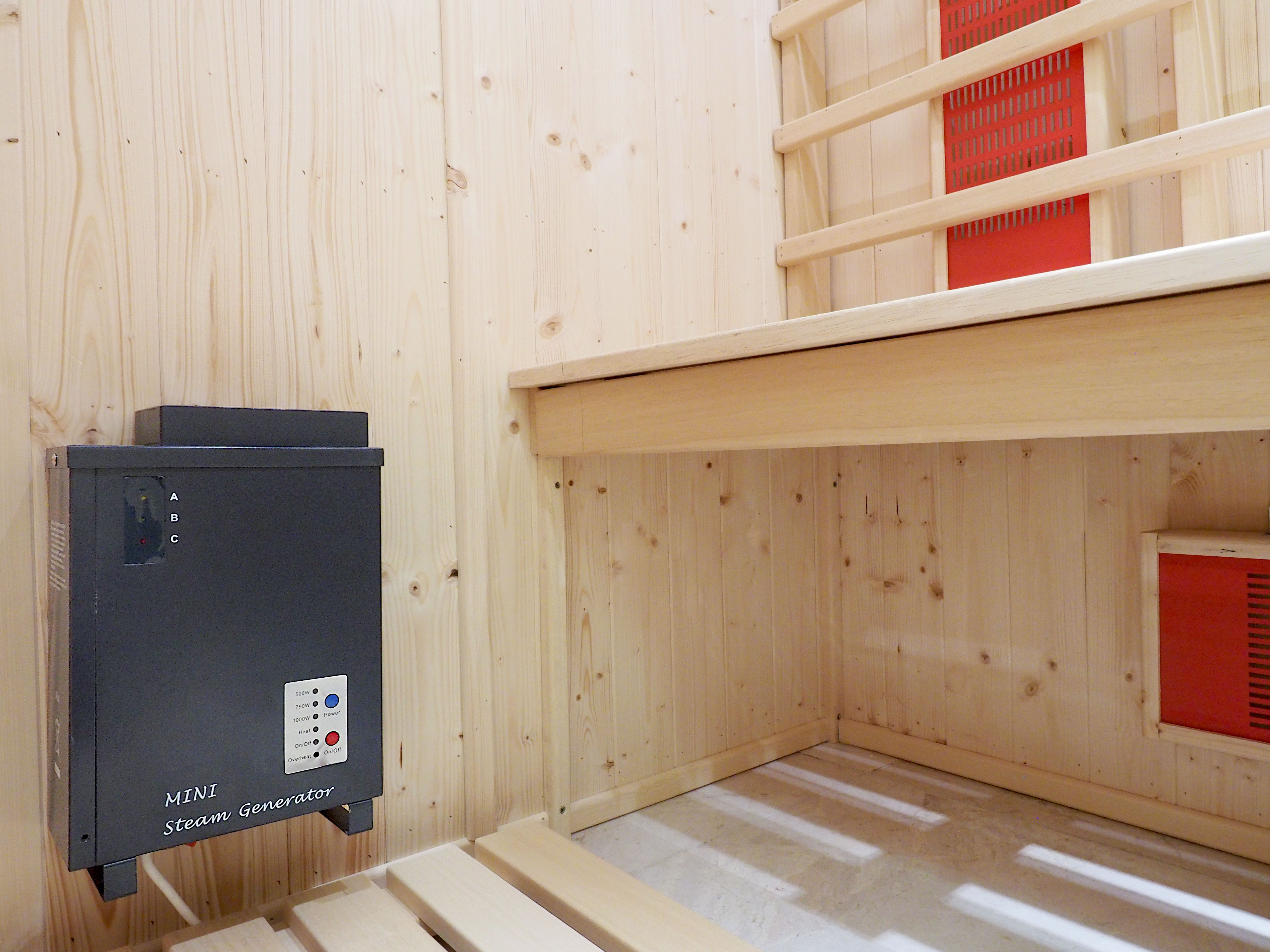 Generador de vapor para combinar la sauna con el vapor