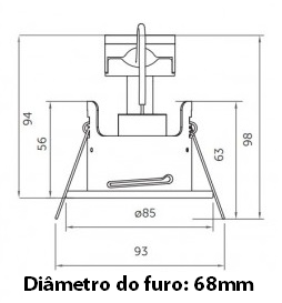 Dimensões da luz de sauna de infravermelhos Oceanic para cromoterapia