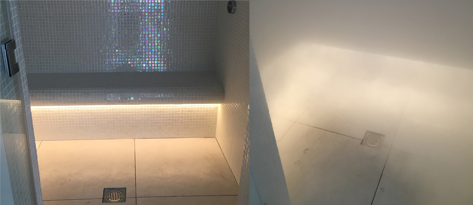 Módulo LED linear para iluminação nos banho turcos Oceanic, com e sem vapor