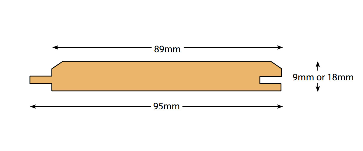 Sauna cladding 9mm